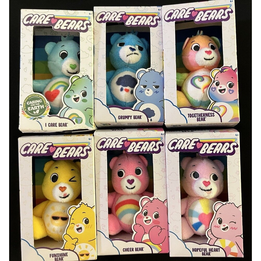 Mega Lot of 6 Care Bears 3" Micro Plush New in Box Ultimate Collection Set